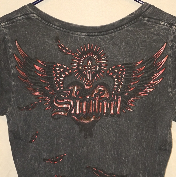 Sinful Affliction size MD tshirt black and red color - Picture 4 of 5